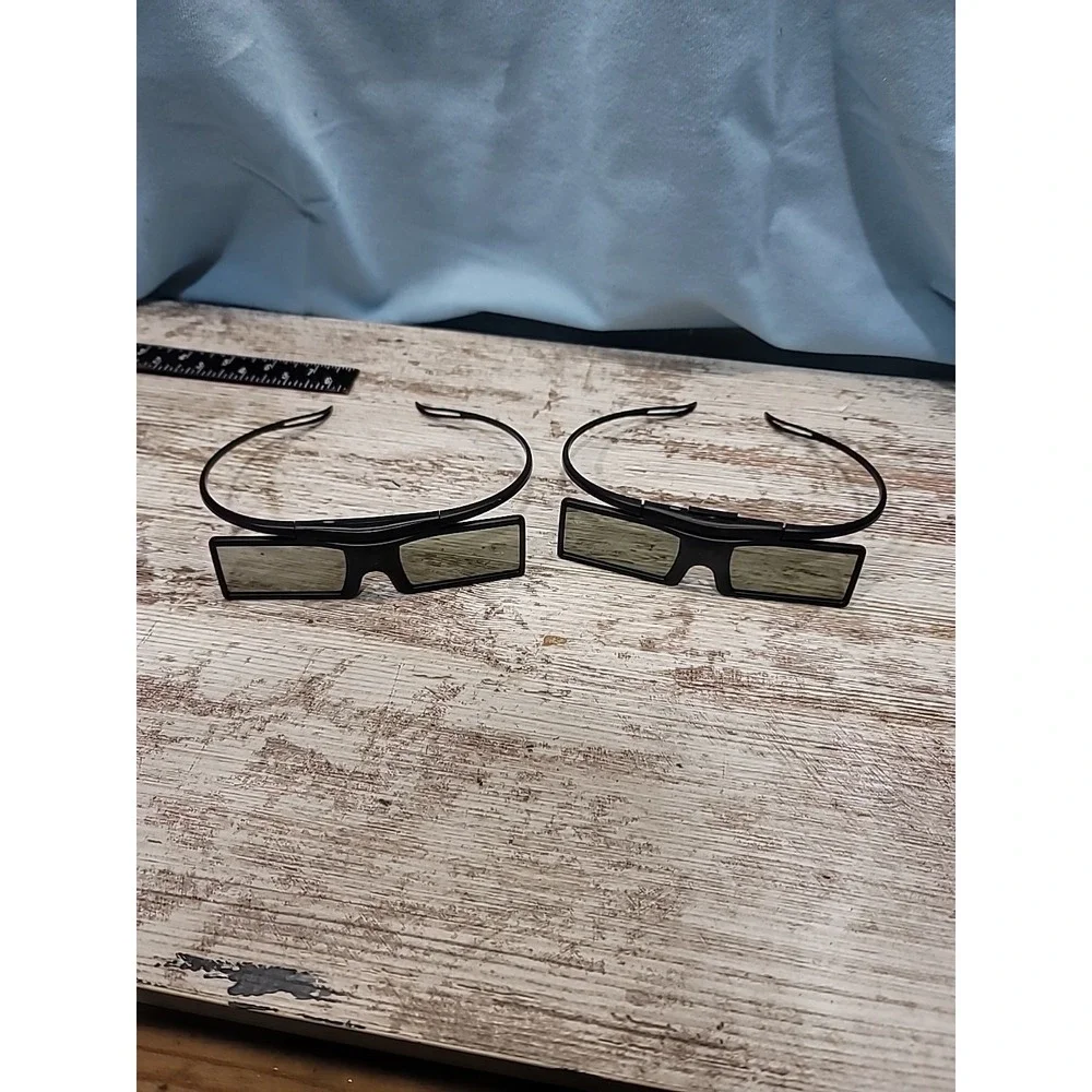 Samsung Active 3D Glasses SSG-4100GB x 2 For Smart TV Black‎ Movies Read